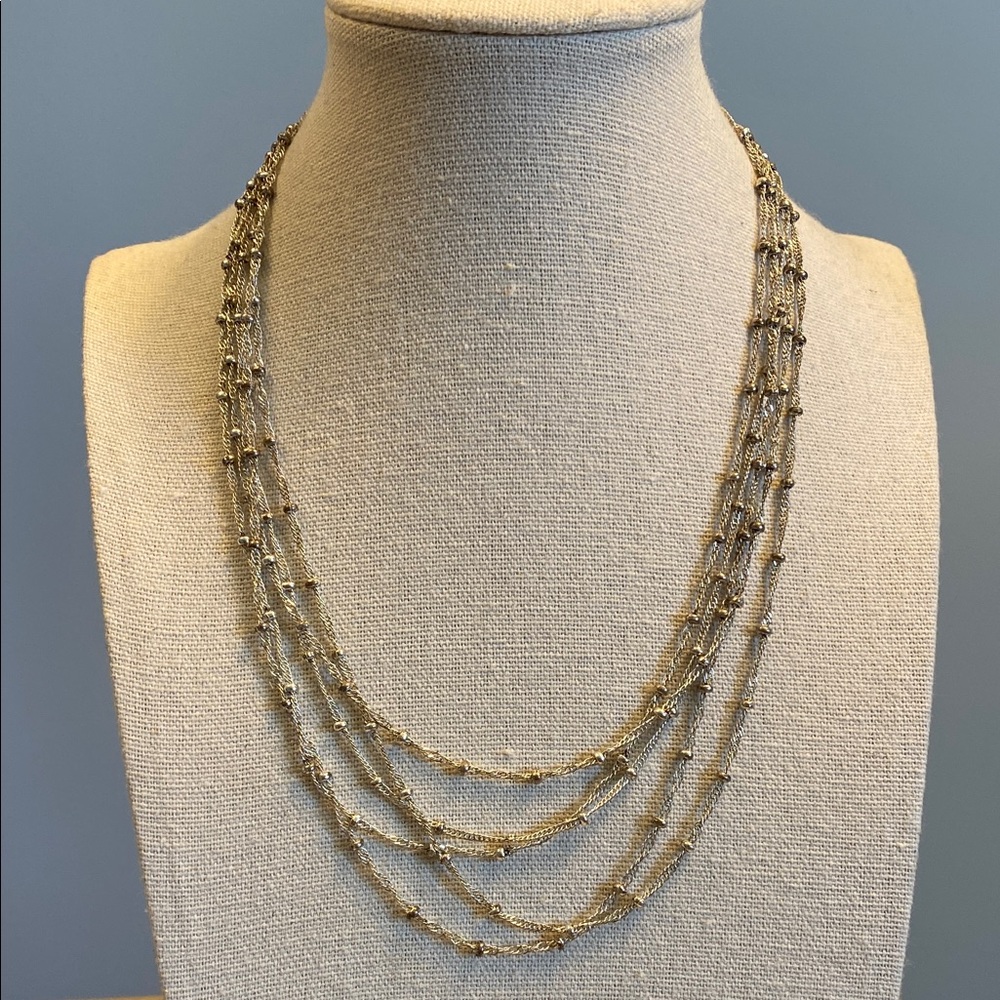 Avon Silver Layered Necklace